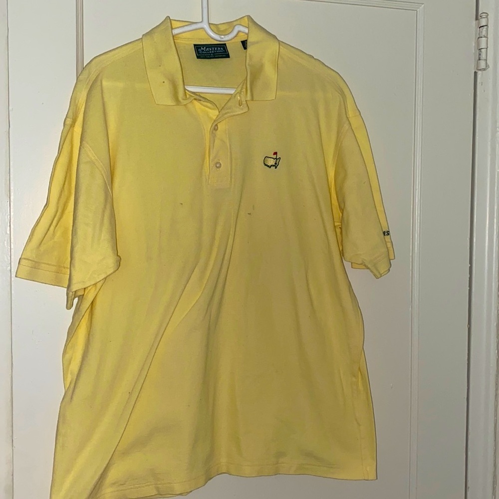 Masters collection yellow polo shirt size: L